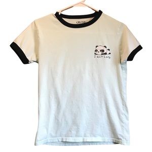 On Fire I Ain’t Lazy T-shirt Top, Mint Green & Black, Women’s Size Small